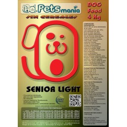 PETSmanía Senior Light SC (sin cereales) 4Kg